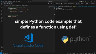 python programming | simple Python code example that defines a function using def: | CMK CODING