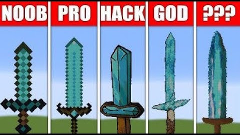 Pixel Art (NOOB vs PRO vs HACKER) Diamond Sword in Minecraft