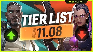 VALORANT AGENT TIER LIST for PATCH 11.08 - The BEST AGENTS on EVERY MAP!