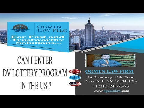 CAN I ENTER DV LOTTERY PROGRAM IN THE US ?
