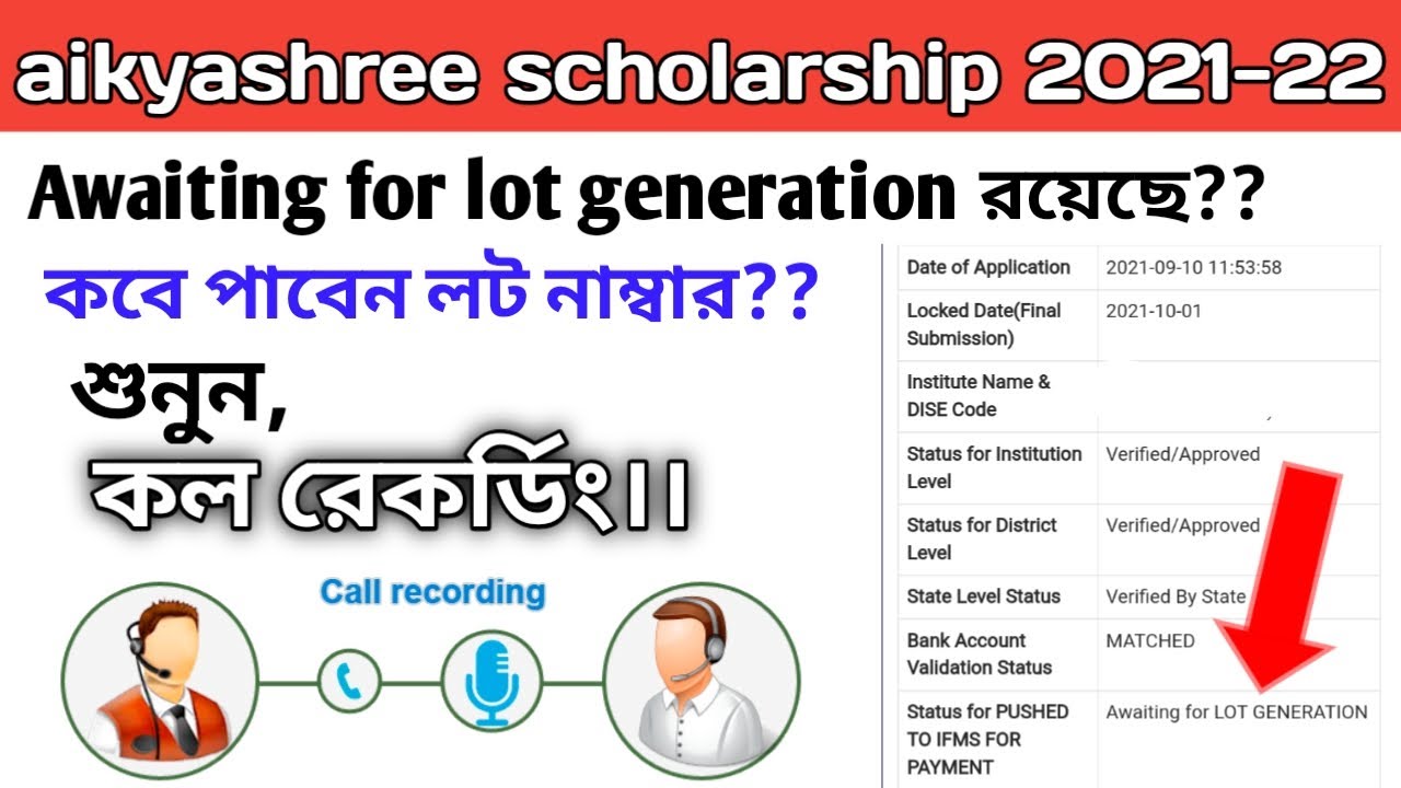 Aikyashree scholarship 2021-22 awaiting for lot generation problem. Aikyashree scholarship 2022.