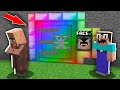 Minecraft NOOB vs PRO: HOW NOOB OPEN THIS SECRET RAINBOW BUNKER WITH FACE SCANNER! 100% trolling