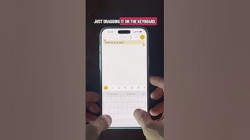 Turn your iPhone keyboard into a trackpad to move the cursor 👇✨ #iphonetips