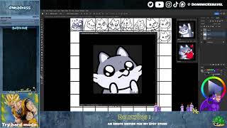 Creating an emote empire for Etsy╰༼=ಠਊಠ=༽╯ 9 - Art Stream VOD