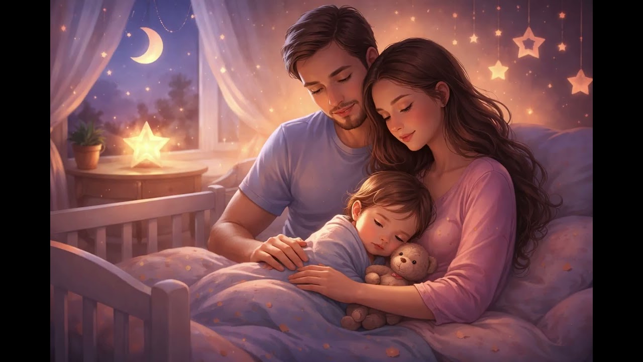Gentle Children’s Lullaby for the Whole Family (Moonlight and Family Love) — 2 Hours