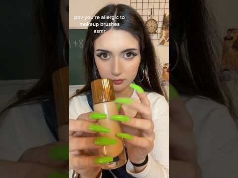 Pov Youre Allergic To Makeup Brushes Asmr Shortsvideo Shorts