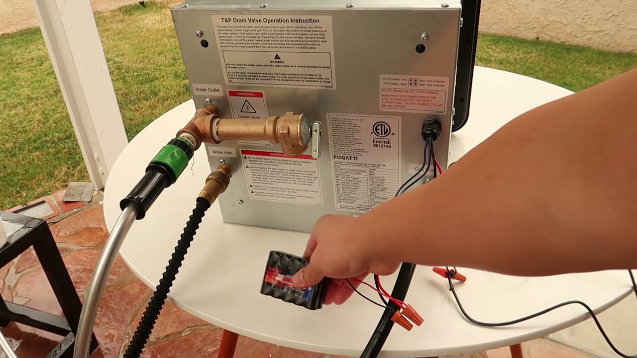 How to Install an RV Tankless Water Heater | Fogatti RV Tankless Water  Heater Test u0026 Review - YouTube