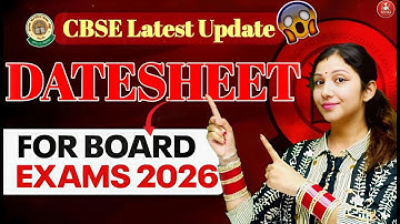LATEST UPDATE| CBSE Tentative Date Sheet 2026 Out! | Class 10 & 12 Board Exam Dates Revealed #cbse