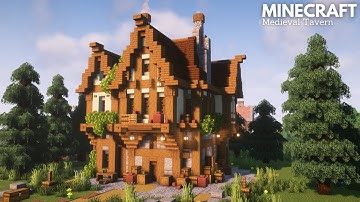 Minecraft: How to build a Medieval Tavern/Inn | Minecraft Tutorial