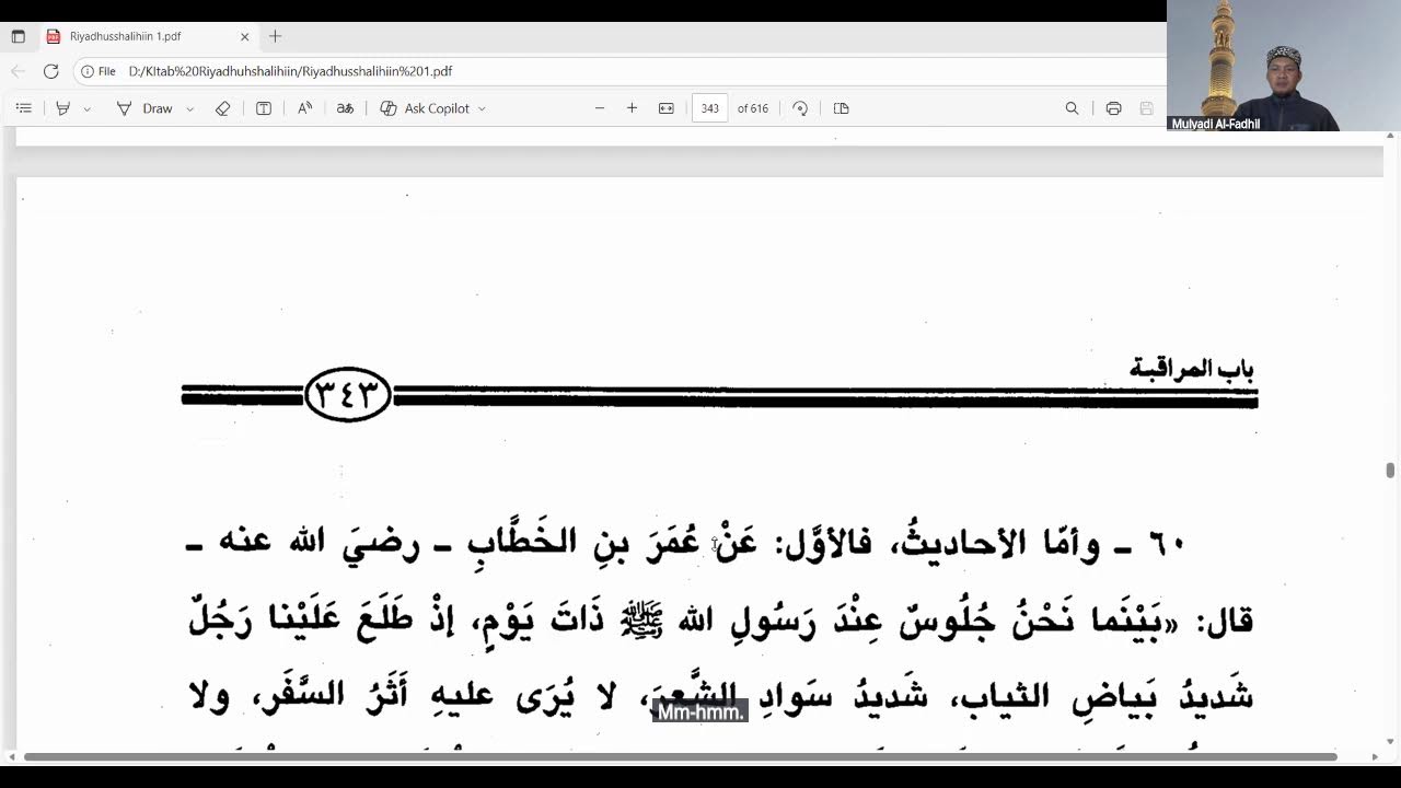 LIVE STREAMING LANJUTAN KAJIAN TAZKIYATUN NAFS BAB MURAQABAH SESI 4 BERSAMA UST DR.MULYADI AL FADHIL