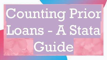 Counting Prior Loans - A Stata Guide
