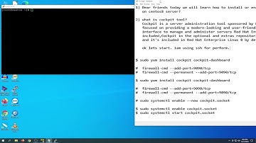 How to install Cockpit Web interface administration tool on Centos8 Server