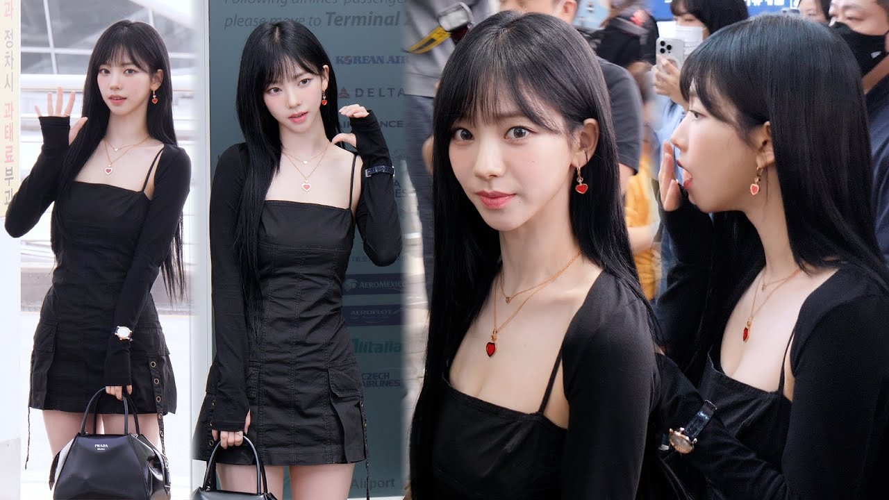 흑발로 돌아온 에스파 카리나 '칸 영화제' 출국 직캠 (aespa KARINA)｜인천공항｜230522