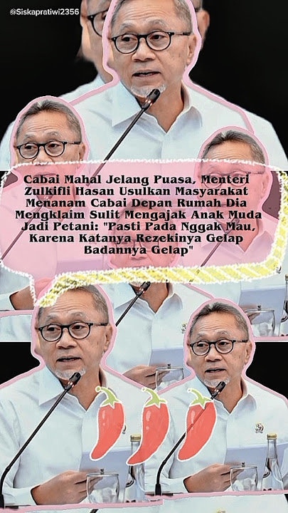 Negerinya yang makin gelap pak🥲 #zulkiflihasan#menteripangan#indonesia#hargacabe#video#fyp