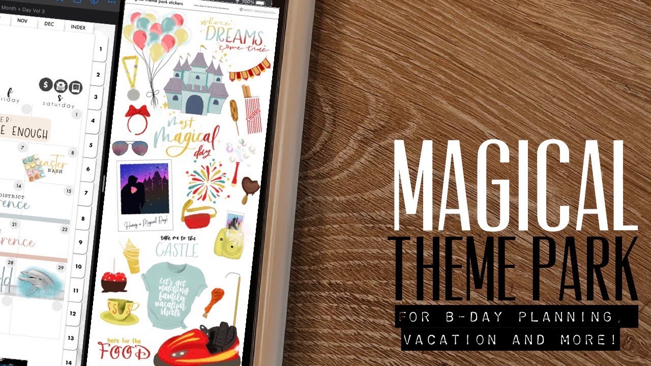 🥳 Magical Theme Park Stickers | 😍 THEME PARK stickers for digital ...