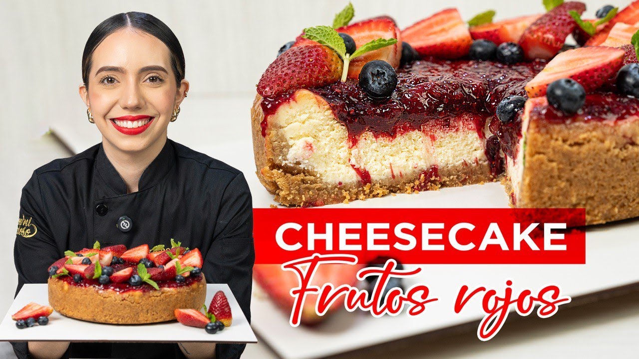 NEW YORK CHEESECAKE | con Mermelada de Frutos Rojos🍒🍓 - receta fácil.