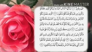 تصحيح تلاوة سورة البقرة من الآية 21 الي الآية ٢٤