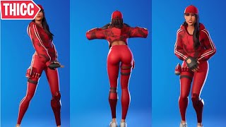 FORTNITE 'Ruby' SKIN SHOWCASED WITH LEGENDARY THICC DANCES 🍑 | Fortnite Rubí Bailando