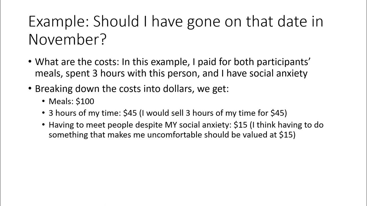 The cost benefit principle and its concequences YouTube