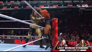 FULL MATCH: Becky Lynch vs. Nia Jax – Last Woman Standing Match: Raw March 18 2024 | WWE RAW 3\/18\/24