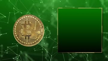Royalty Free Template Green Bitcoin Background Animation Loop