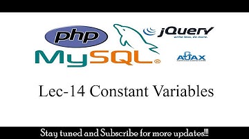 Lec-14 Constant Variables in PHP | PHP Tutorial Hindi/Urdu