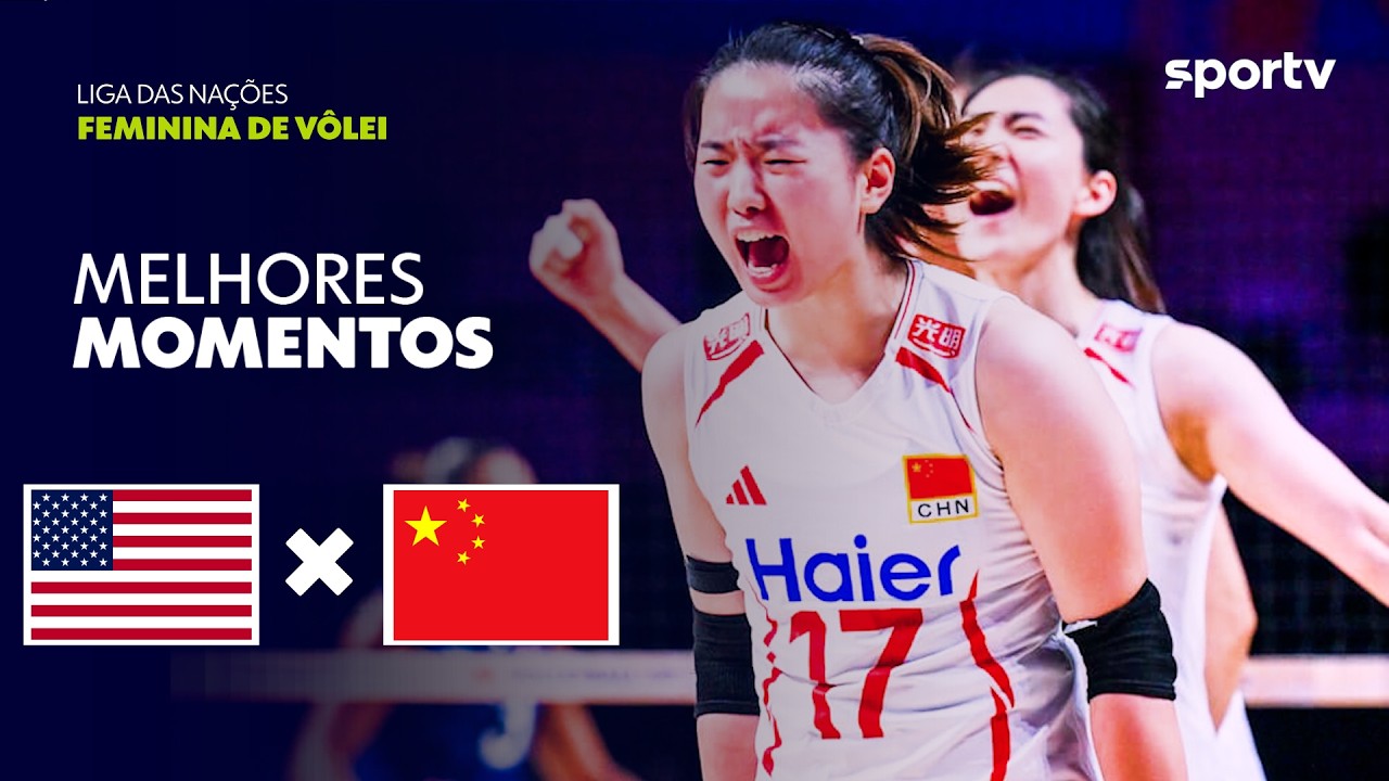 EUA 2 X 3 CHINA | MELHORES MOMENTOS | LIGA DAS NAÇÕES FEMININA DE VÔLEI 2026 | sportv