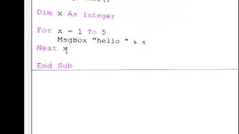 19. Introduction to Programming with VBA - The For Next Construct