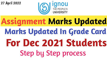 IGNOU Grade Card Updated Finally | Assignment Marks Updated | Check Your Grade Card | step by step