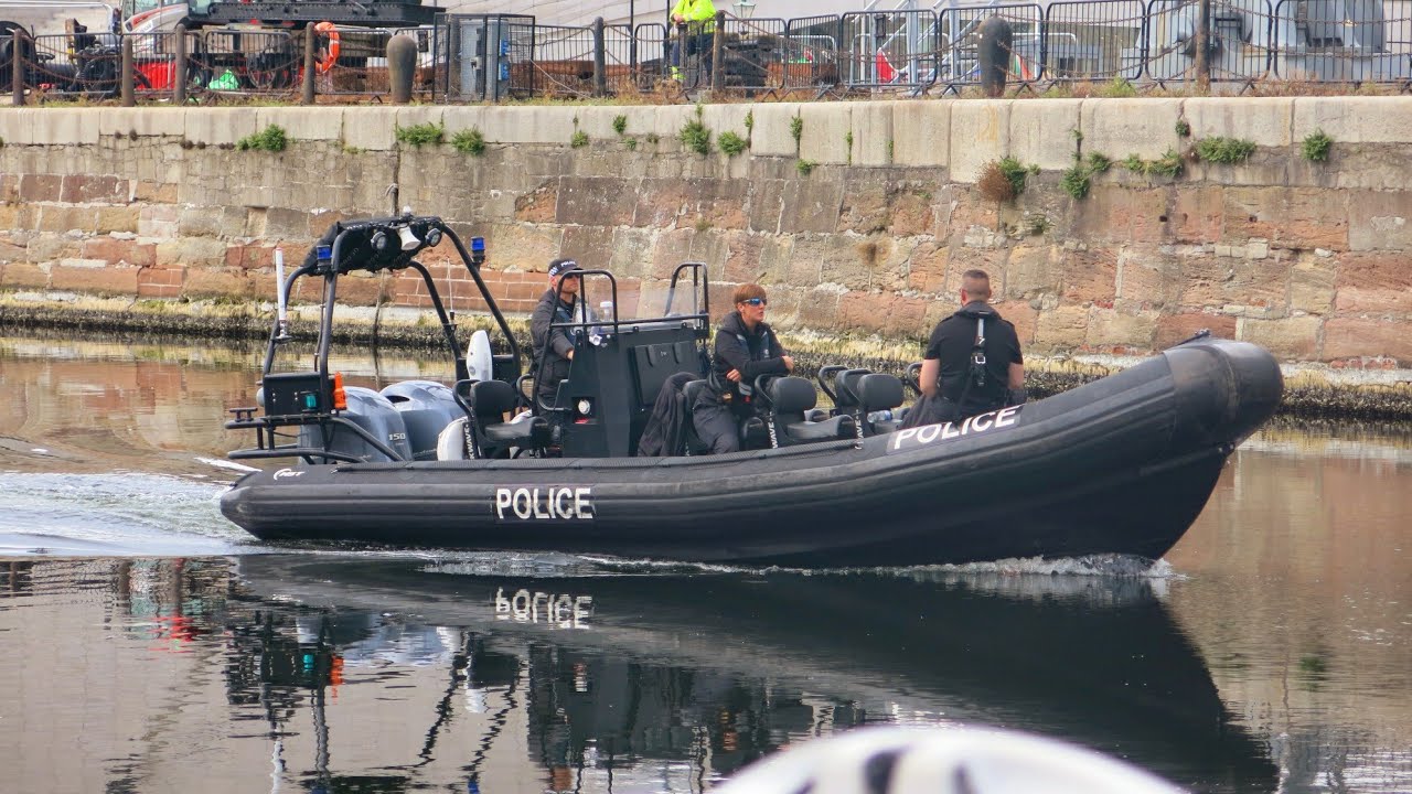 Vic Police Rib Police RIB patrols Albert Dock Liverpool Labour Party Conference 25 ...
