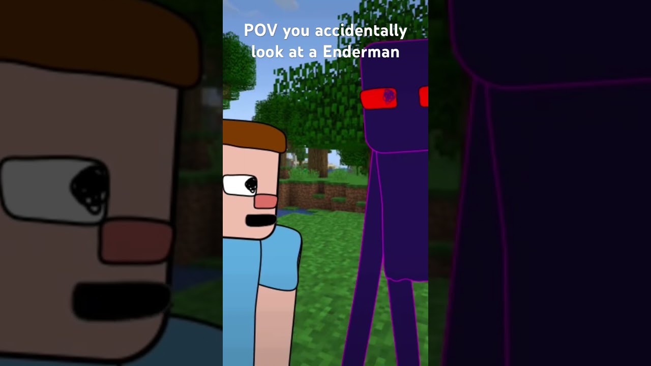 Minecraft POV you accidentally look #minecraftfunny #minecraft #animationcomedyvideo #tommyinit