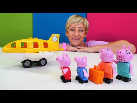 Oyun videoları. Peppa Pig oyuncak ailesi deniz yolculuğuna  gidiyor