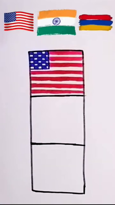 🇺🇲🇮🇳🇦🇲Flag painting Independence Day Republic Day Drawing #shorts #art #flagdrawing