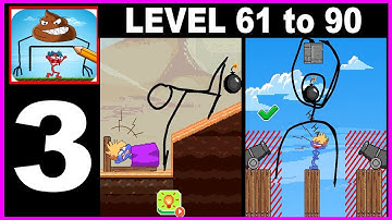 Stickman Draw Troll Puzzle level 61 to 90 - Gameplay Walkthrough Part 3 all Solution Android IOS PC
