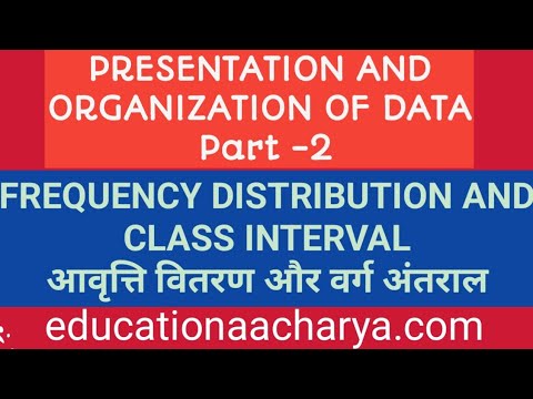 Frequency Distribution and Class Interval / आवृत्ति और वर्ग अन्तराल ...