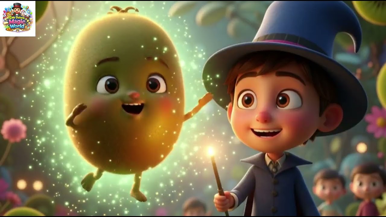 Talking Kiwi Fruit Rhyme 🥝| Daiwik Magic Car Adventure ✨ | Telugu + English Kids Song | 3D Animation