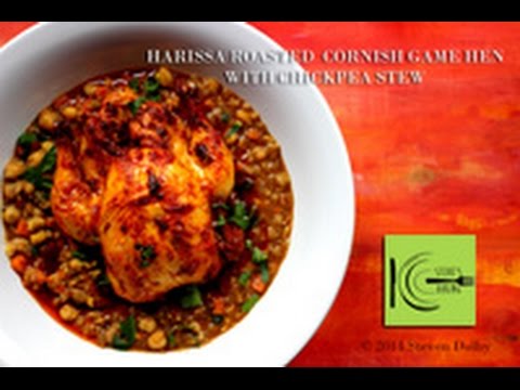 Harissa Roasted Cornish Game Hen With Chickpea Stew (StevesCooking)
