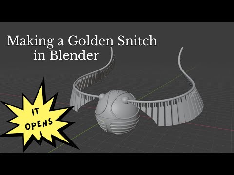 Making a golden snitch in blender (for 3D printing)