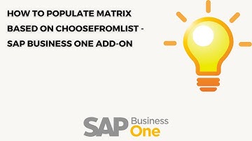 How to Populate Matrix with Purchase Order Details Using ChooseFromList in SAP Business One Add-On