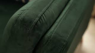 The Oliver Green Velvet 3 Seater Sofa by Murphy Home