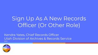 Sign up as a new records officer