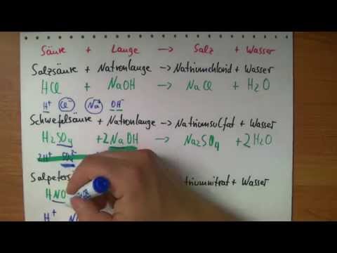 Video: Wie lautet die Reaktionsgleichung der Neutralisation?