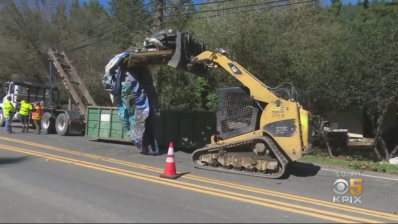 Major Debris Removal Begins For Communities Flooded By Russian River - YouTube