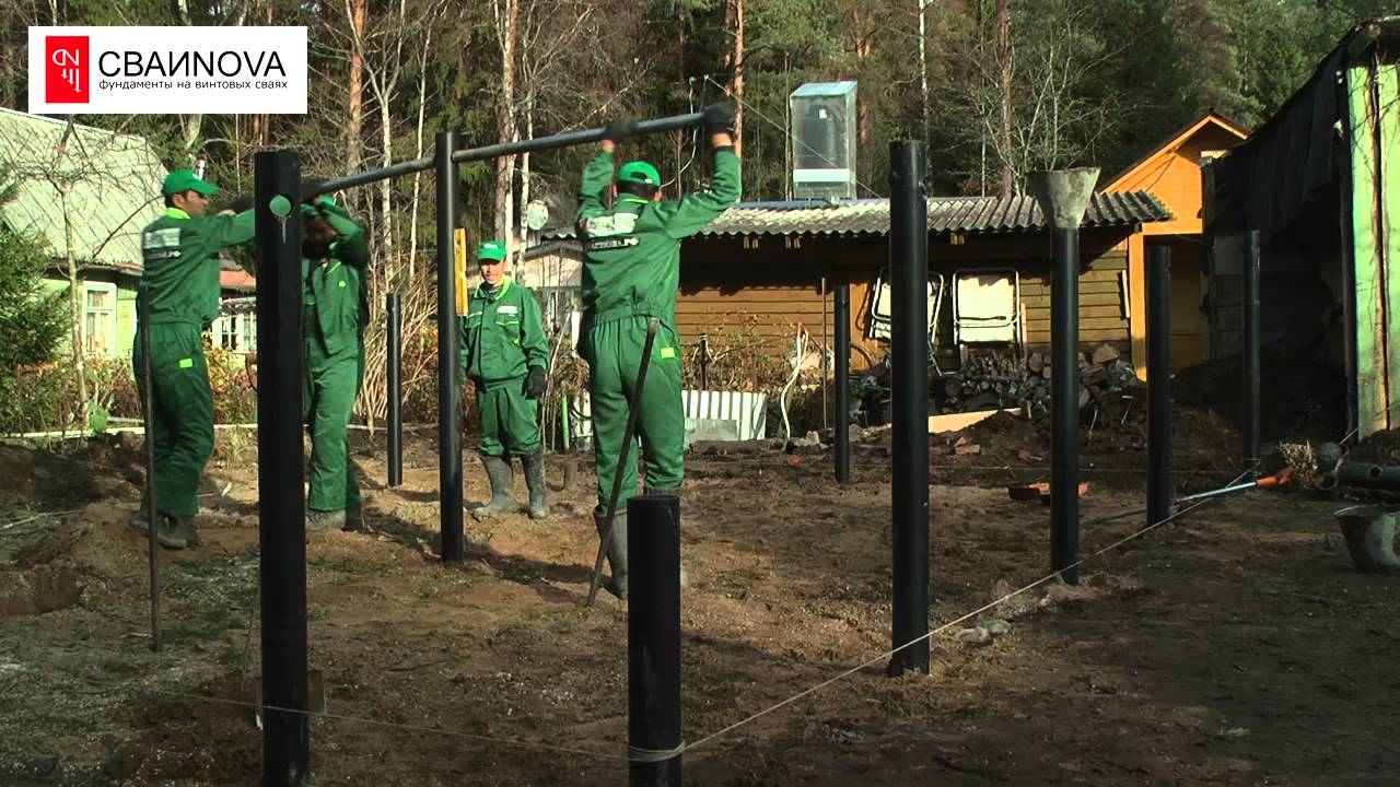 фундекс винтовые сваи - YouTube