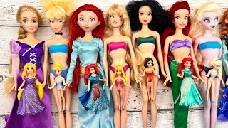 Disney Princess Doll Makeover ~ DIY Miniature Ideas for Barbie   Wig, Dress, Faceup, and More! DIY