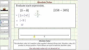 Ex: Determine the Absolute Value of a Difference |a-b|