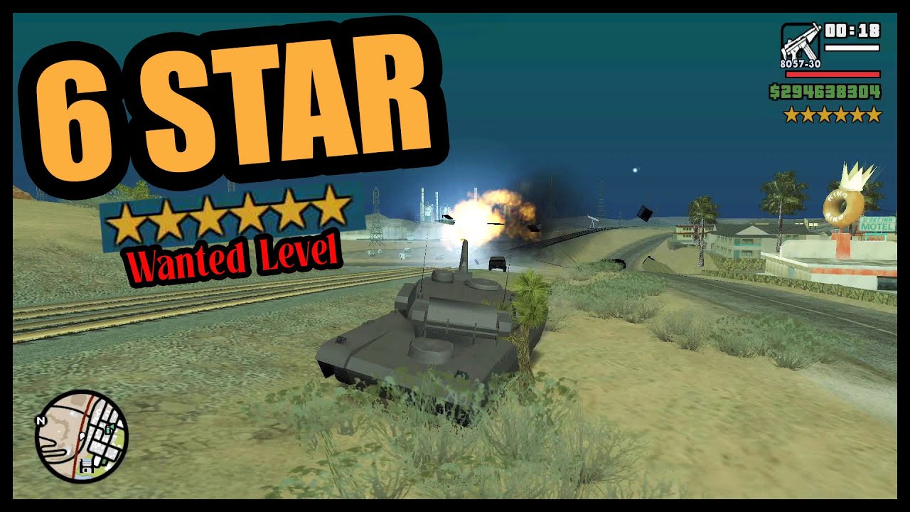 6 STAR WANTED LEVEL Using RHINO TANKER GTA San Andreas YouTube 
