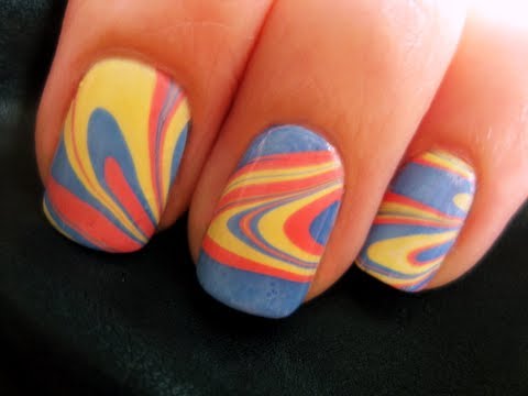 Water Marble Nail Art Youtube