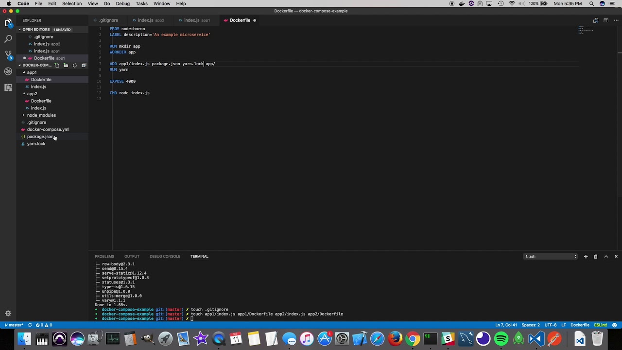 docker-compose example - YouTube