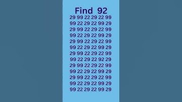 can you find 92 in 5 seconds? #wordpuzzlegame #game #mathematics #mindbendingquiz #puzzle6 5